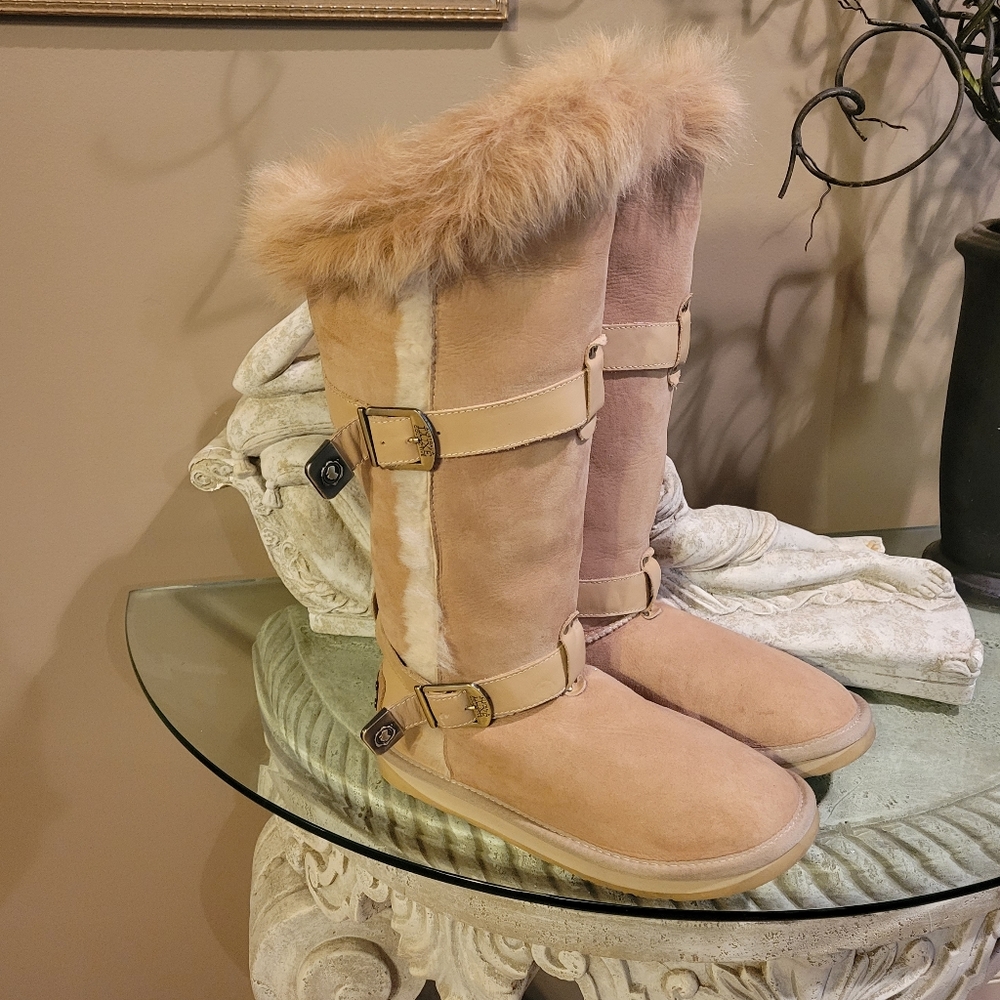 Australia Luxe Collective Tsar Tall Sheepskin Boots in Sand size 9 #415 - Picture 8 of 17